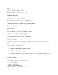 Survey of Hebrew Bible - Power Point Slides, The Book of Genesis | REL 110