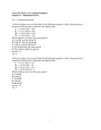 Mechanical Waves - Conceptual Questions with Answers | PHYS 1321 - Docsity