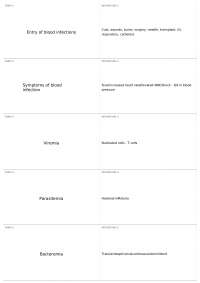 Blood Infections: Terms, Definitions, and Symptoms