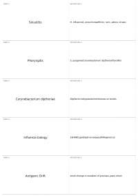 Respiratory infections | MMG 463 - Medical Microbiology
