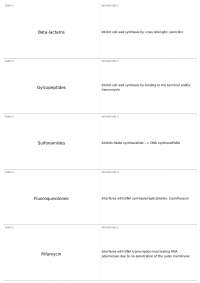 Mechanisms of Action: Antibiotics and Resistance