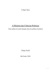 Monografia - A história das ciências políticas