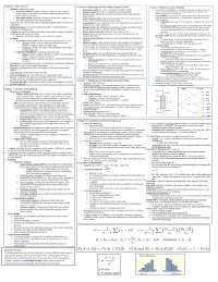 Cheat Sheet for Exam 1 - Business Statistics | BMGT 230B