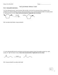 5 Problems On Organic Chemistry Exam 4 Chem 241a Docsity