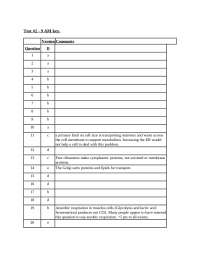 Principles of Biology I Test Answer Key | BIOL 1107 - Docsity
