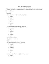 Study Guide for Final Exam on Western Civilization, Pre-Modern | HIST 100