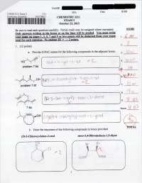 Modern Organic Chemistry I - Exam 3 Problems with Answers | CHEM 2211 ...