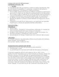 Generación del 98 y Modernismo. selectividad