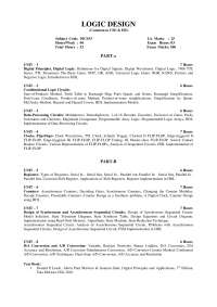 VTU 3RD SEM CSE LOGIC DESIGN  NOTES 10CS33