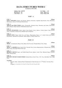 VTU 3RD SEM CSE DATA STRUCTURES WITH C NOTES 10CS35