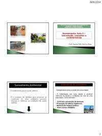 Saneamento Básico Aula 1 2014