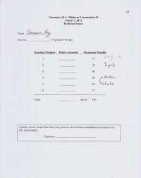 Midterm Exam 1 with Answer Key - Organic Chemistry II | CHEM 241 - Docsity