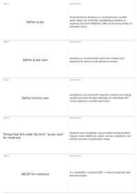Understanding Acute and Long-Term Care: Definitions, Settings, and Differences