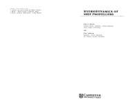 Hydrodynamics of ship propellers- BRESLIN E POUL