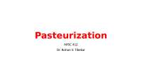 Lecture Slides on Pasteurization | NFSC 412