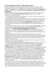 L'ordine dell'interazione di Erving Goffman: Microanalisi e struttura sociale - Prof. Lall