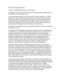 Sociologia de la religion