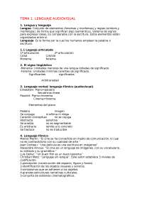 Lenguaje audiovisual tema 1 - Apuntes de Periodismo - Docsity