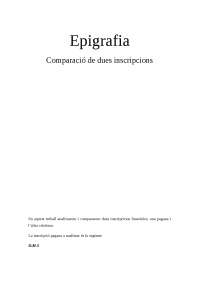 treball epigrafia compracions de dues incripcions