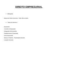 Direito Empresarial - Intensivo I