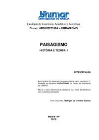 Paisagismo história e teoria