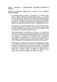 El lenguaje - Apuntes de Comunicación Audiovisual - Docsity