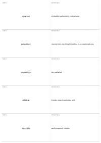 Glossary of Ten Obscure Terms and Their Definitions