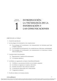 INTRODUCCIÓN: LA TECNOLOGÍA DE LA INFORMACIÓN Y LAS COMUNICACIONES