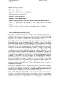 Historia de Europa Moderna I - Apuntes de Administración de Empresas ...