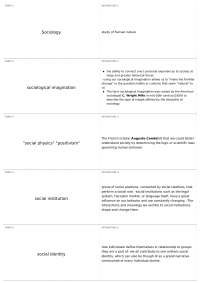 Exam 1 (Ch 1,2,3,4) | Soc 101 - Introductory Sociology I | Quizzes ...