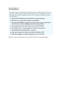Extra Exercise accounting - Apuntes de Contabilidad - Docsity