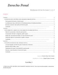 Derecho Penal Resúmenes de las lecciones 1, 2 y 3 Lección 1 - Apuntes ...