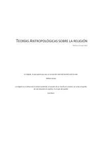 antropologia de la religion glosario