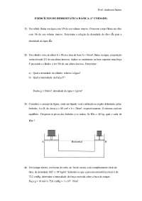 Exercícios de hidrostática básica
