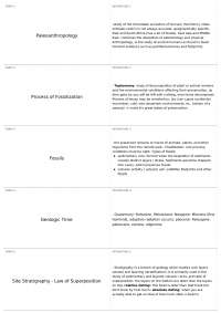 Fossilization & Human Evolution: Taphonomy, Fossils, Geologic Time & Early Humans