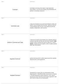 Exam 3, part 1 | GBL 323 - Intro to Business Law