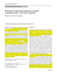Role of Physical Activity in Preventing Functional Limitations: A Review