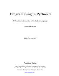Programming in Python 3, 2nd Edition - Programming in Python 3, 2nd ...