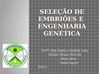 Seleção de embriões e engenharia genética