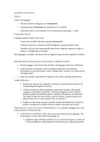 GRAMATICA INGLESA I - Apuntes de Idioma Inglés | Docsity