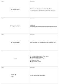 Final Exam, part 2 | JMC 2033 - Writing for the Mass Media