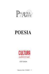 Palavra é Arte - Gabriel Vieira - Poesia - Cultura Editorial - 102 edição