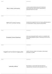 Neuroanatomy and Physiology of the Auditory System: Key Terms and Concepts