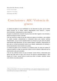Violencia de genero - Apuntes de Sociología del Crímen y Castigo - Docsity