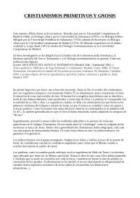 Cristianismos primitivos y gnosis