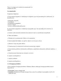 Lengua Tema 1 - Apuntes de Comunicación Audiovisual - Docsity