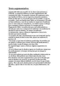 Texto Argumentativo Apuntes De Biología Docsity