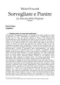 Michel Foucault - Sorvegliare e Punire, La Nascita della Prigione
