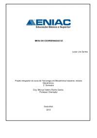 Engenharia Mecatrônica Robótica Mesa de Coordenadas 