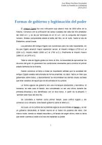 Formas de gobierno y legitimación del poder en el Antiguo Egipto